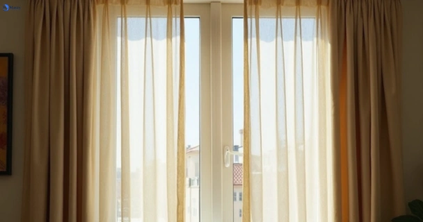 Dull dusty drapes in guildford-nsw before professional cleaning